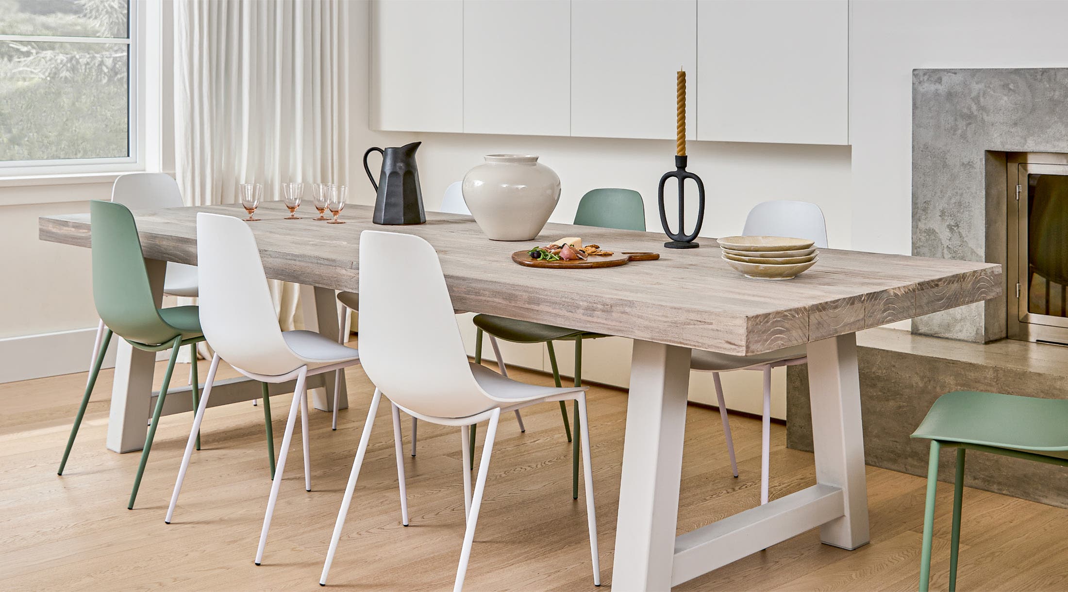 Tavola driftwood sales gray dining table